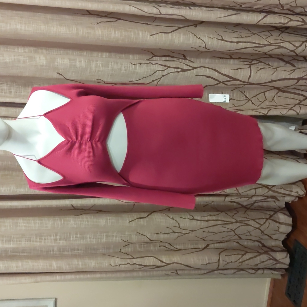NWT Bar III Tart Raspberry Cut Out Sweater Dress Size 2x